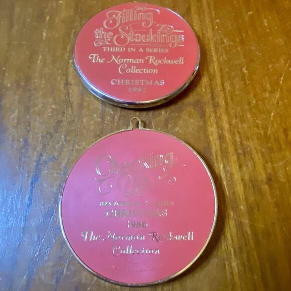 Hallmark Christmas Ornaments Vintage Norman Rockwell 1980-87 Extra 1981 Cameo - Picture 5 of 8
